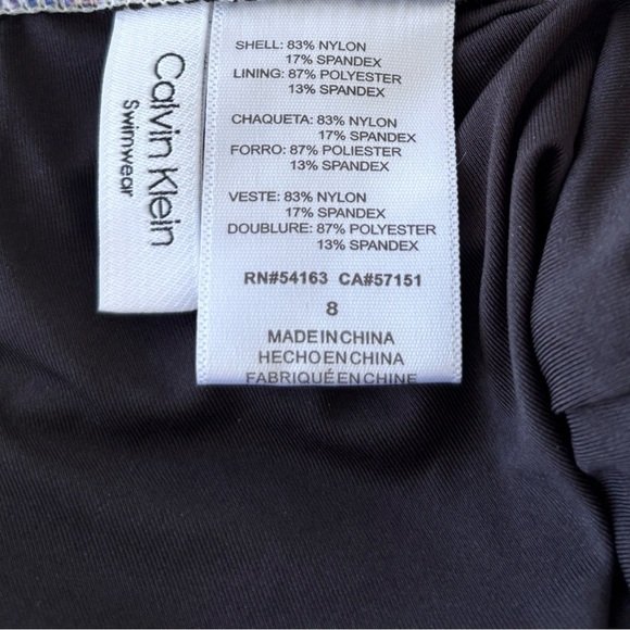 Calvin Klein Liquid Shirred Halter One-Piece Swimsuit, Size 8 NWT - Picture 7 of 7